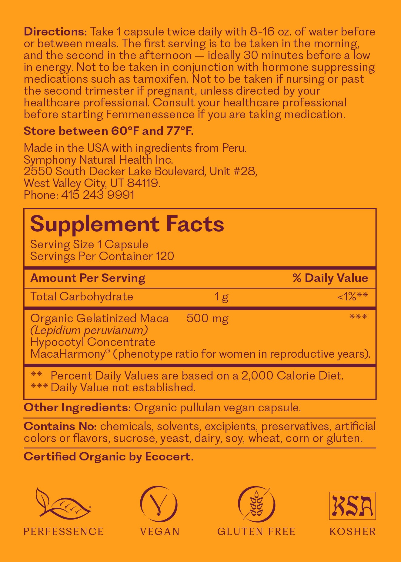 Femmenessence MacaHarmony For Reproductive Health